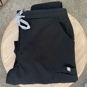 Figs Skinny Straight Leg Black Scrubs